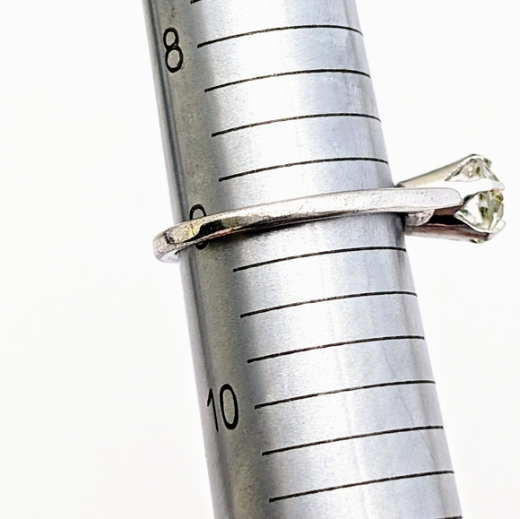 Vintage 40s 50s Signed Uncus Size 9 Sterling Silver 1 CT CZ Engagement Ring - Picture 9 of 9